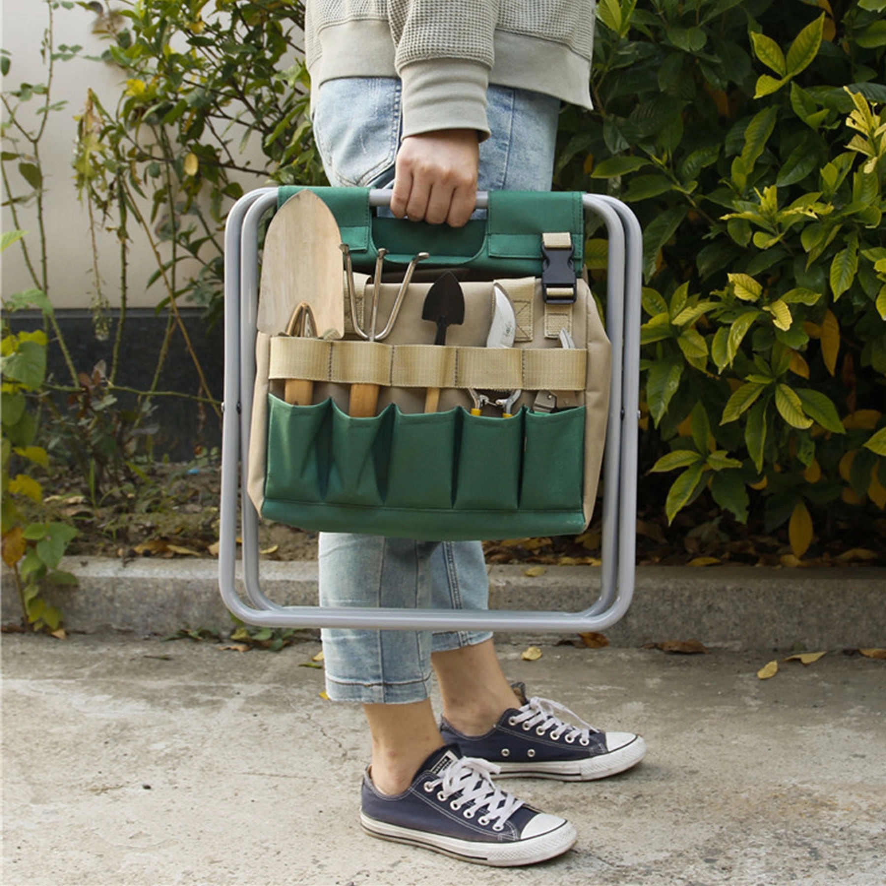 Folding Garden Tool Stool 2