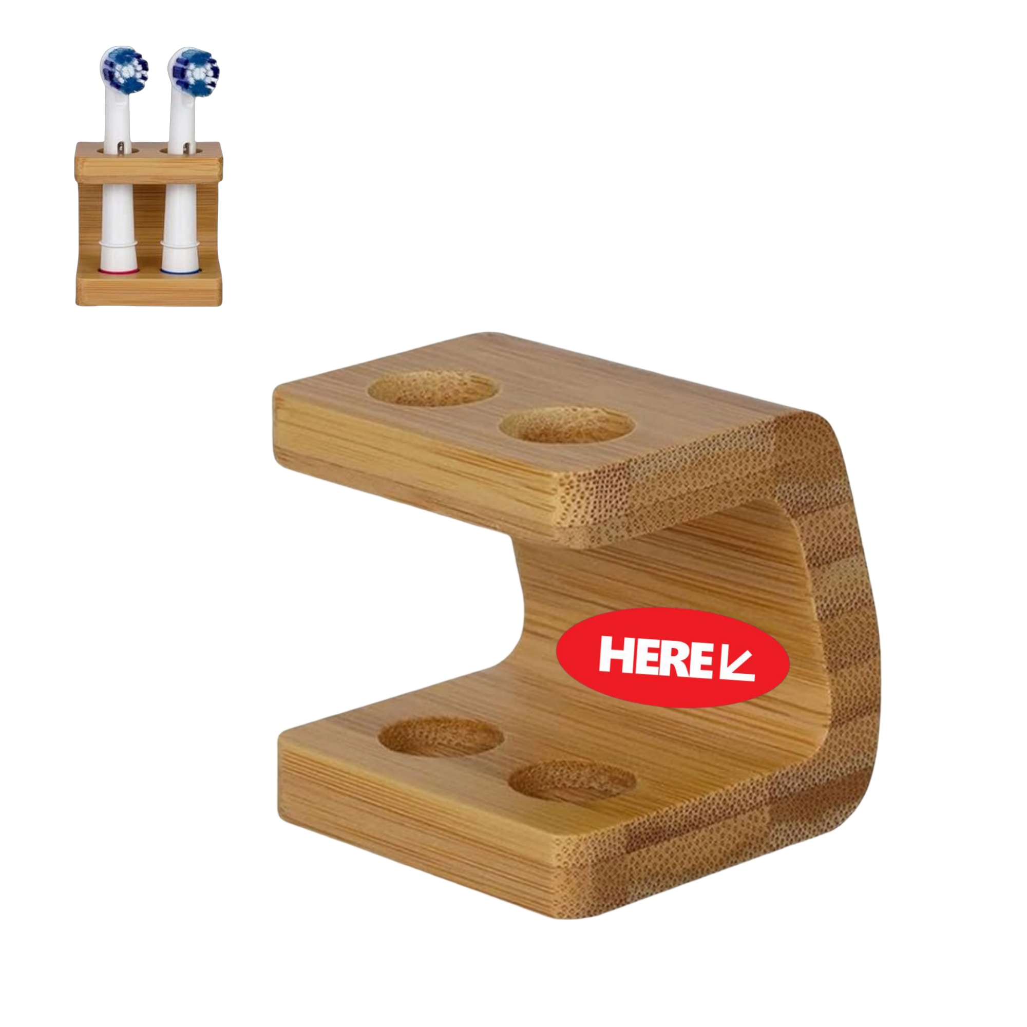 Bamboo Toothbrush Head Organizer 2