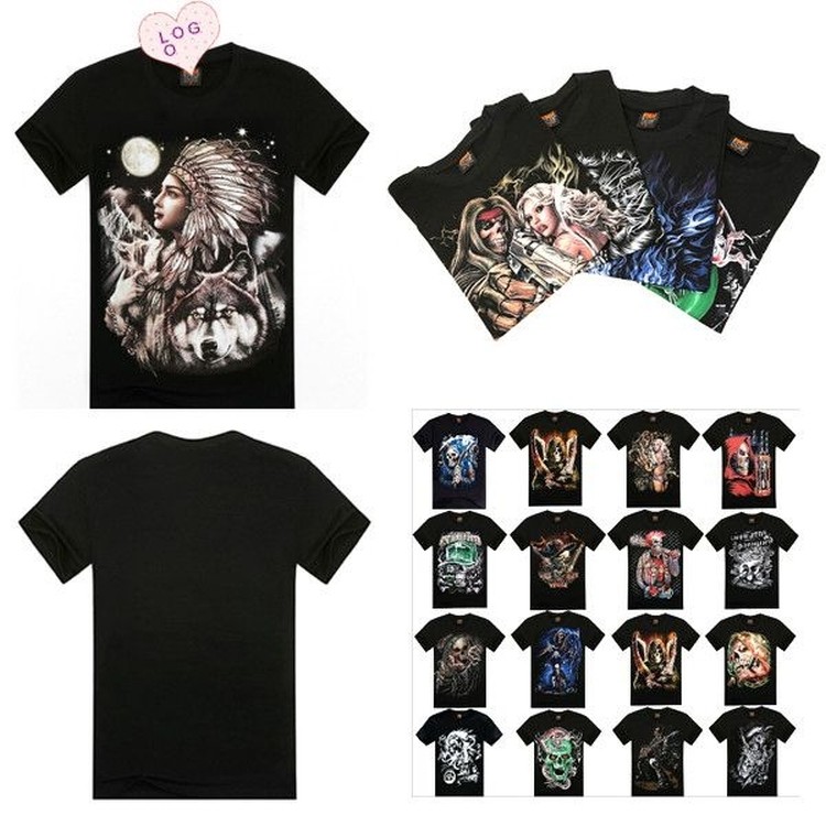 Cotton 3D Figure Design T-Shirt 1