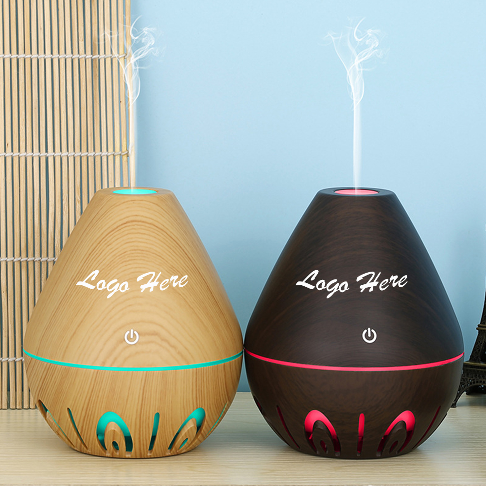 Wooden Surface Drop Shaped Pierced Air Humidifier 1