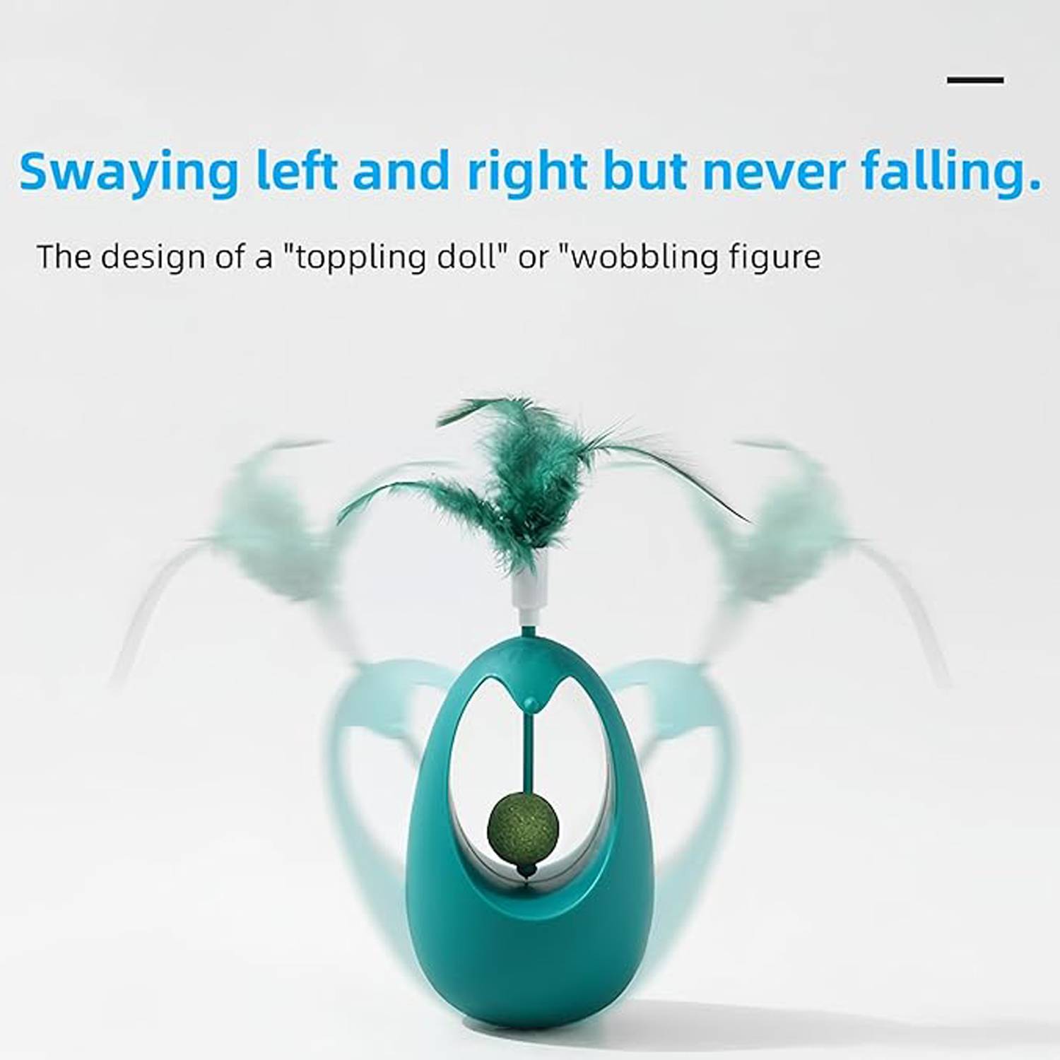 Interactive Fun Feather Tumbler Toy for Pets Play 6