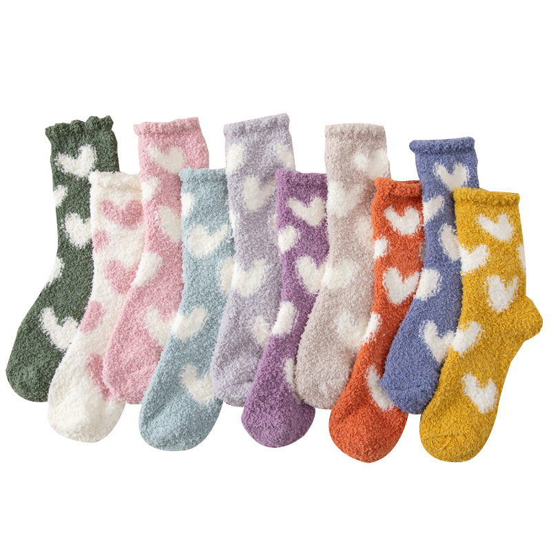 Coral Velvet Socks 2