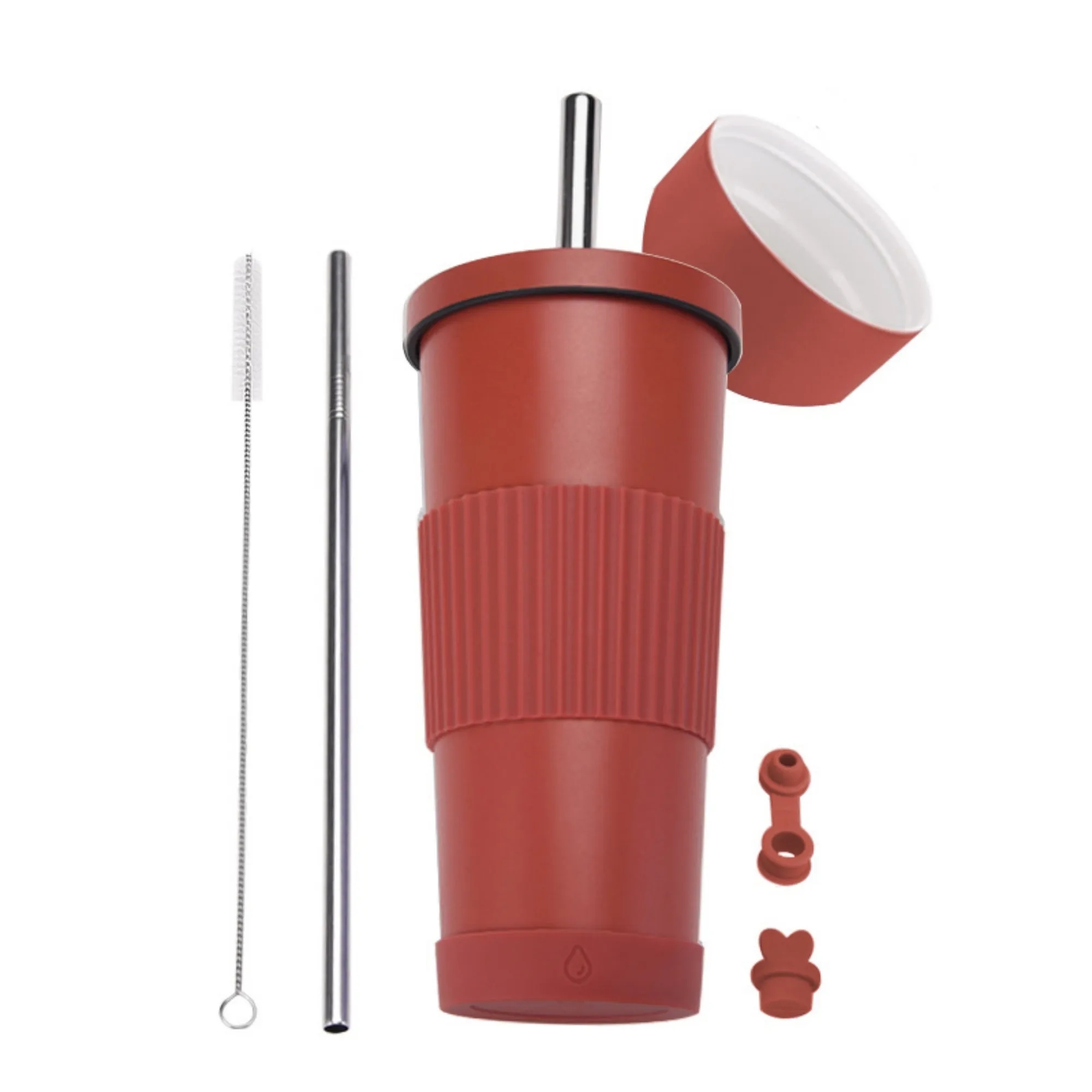 24oz Stainless Steel Straw Cup With Ceramic Inner Liner 7