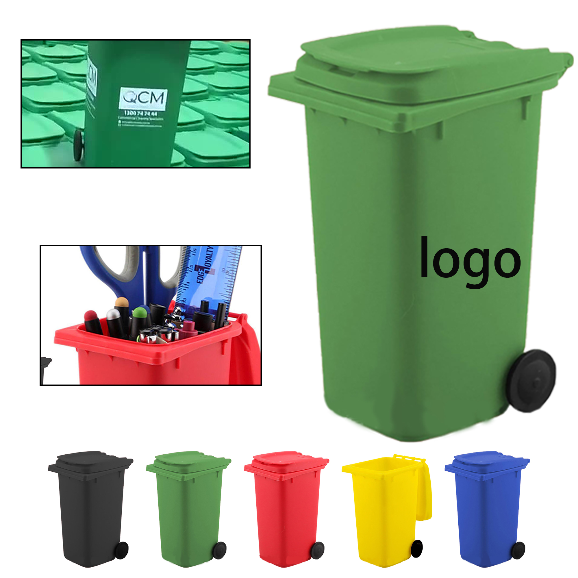 Mini Plastic Desktop Trash Can 2