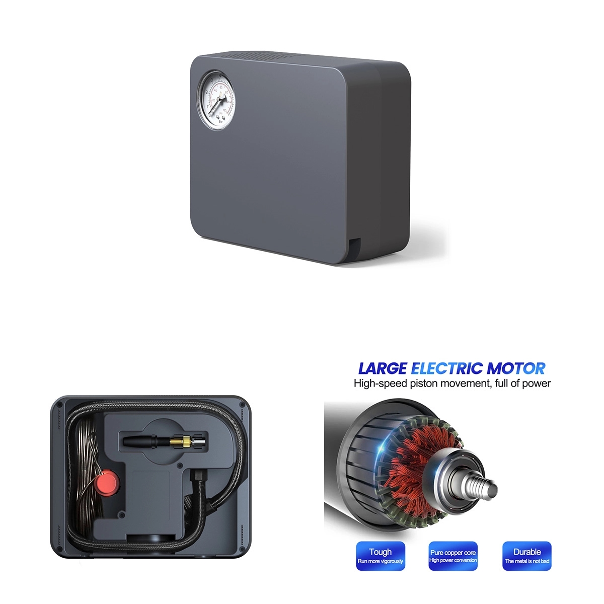 Portable Auto Air Pump Compressor Tire Inflator 2
