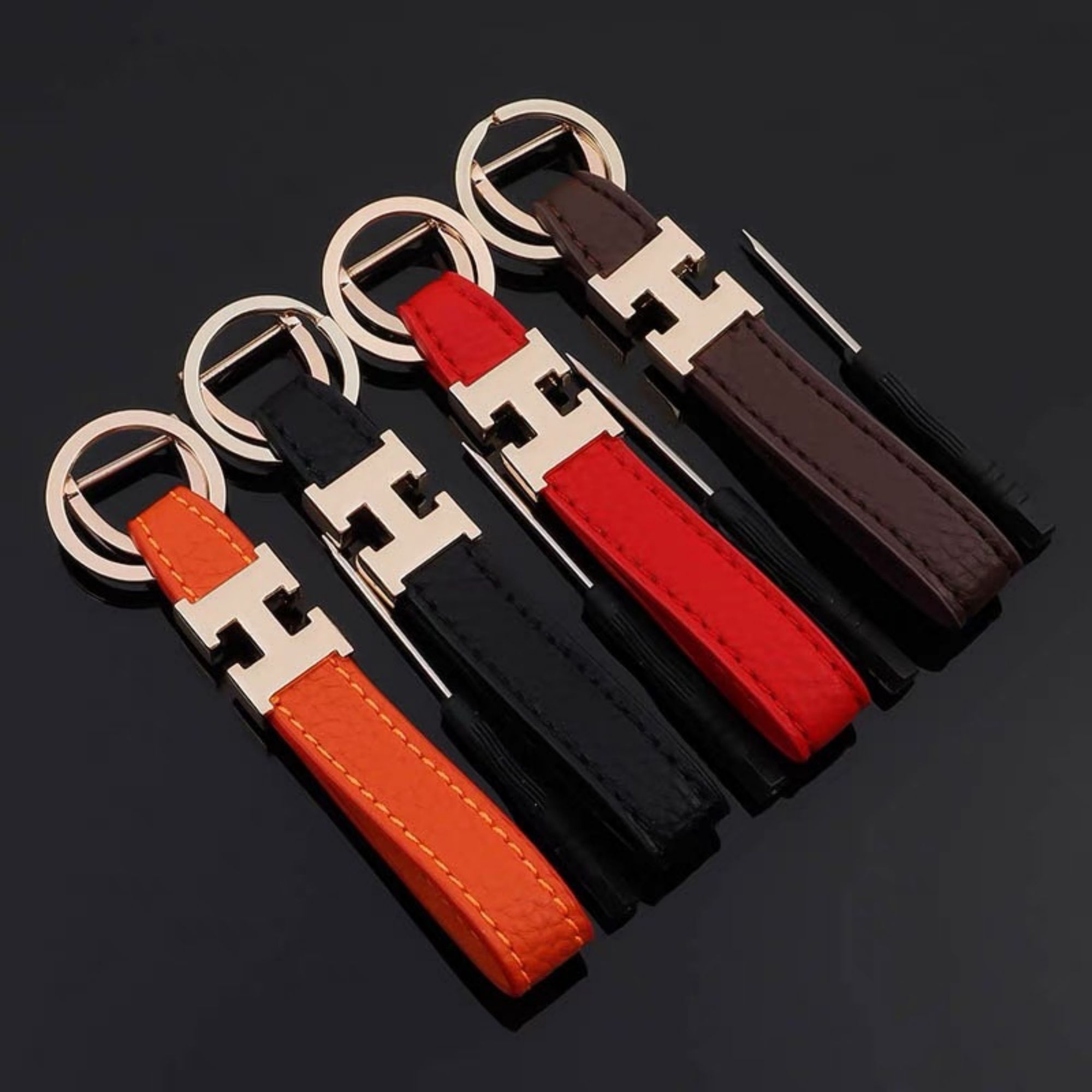 Litchi Letter Metal Keychain 3