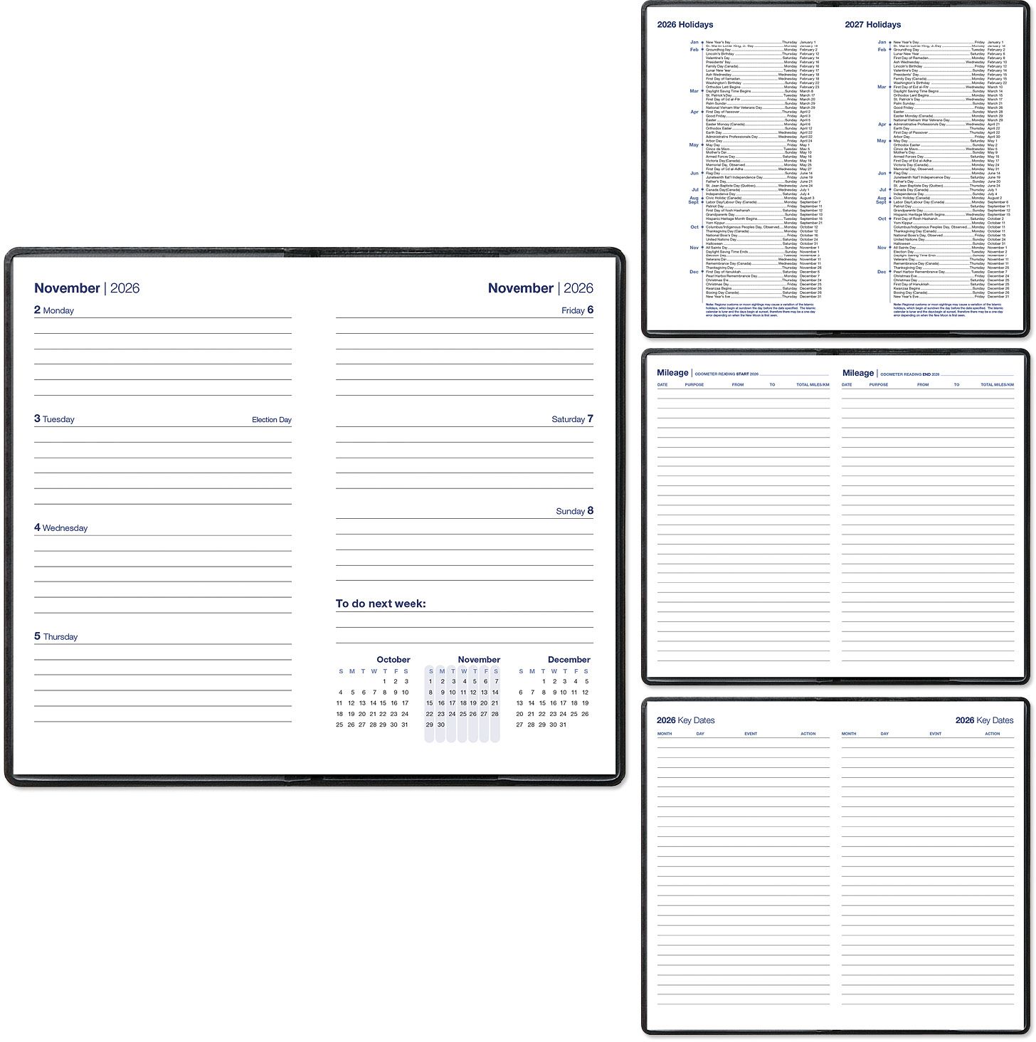 TUSCANY WORK WEEKLY POCKET CALENDAR