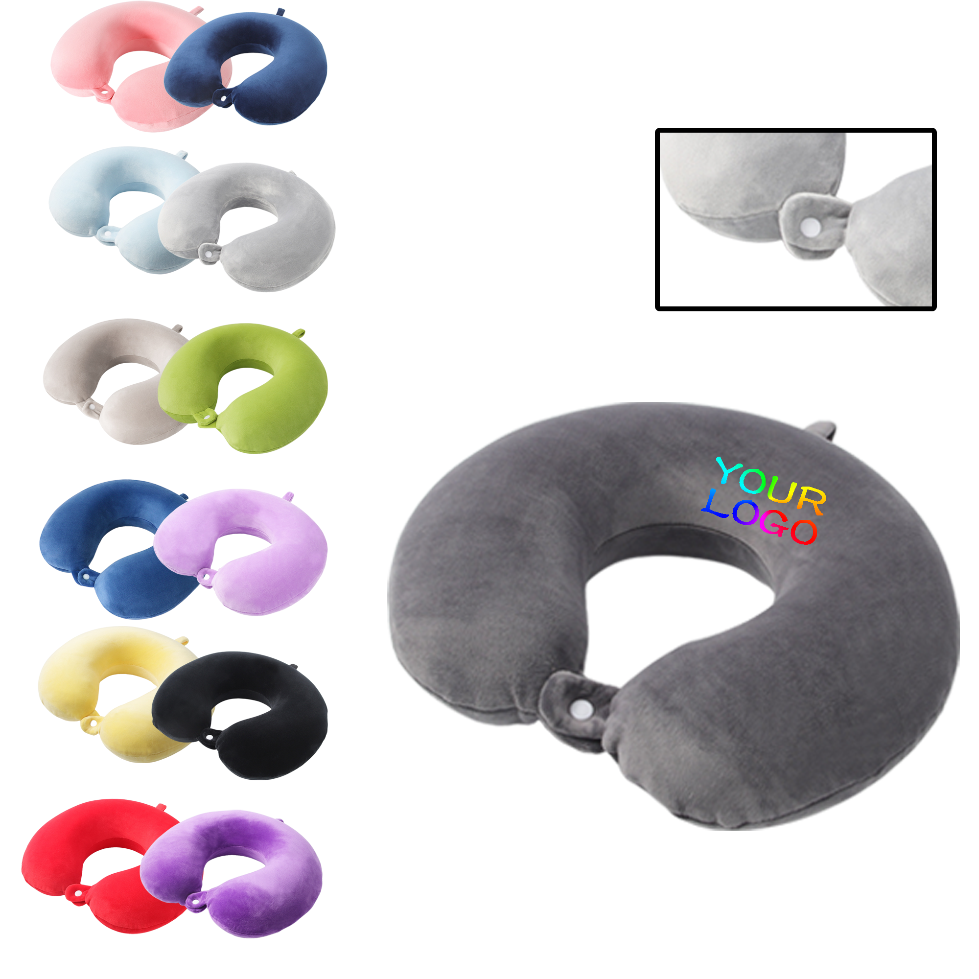 MOQ 20 PCS Portable Travel Neck Pillow 2