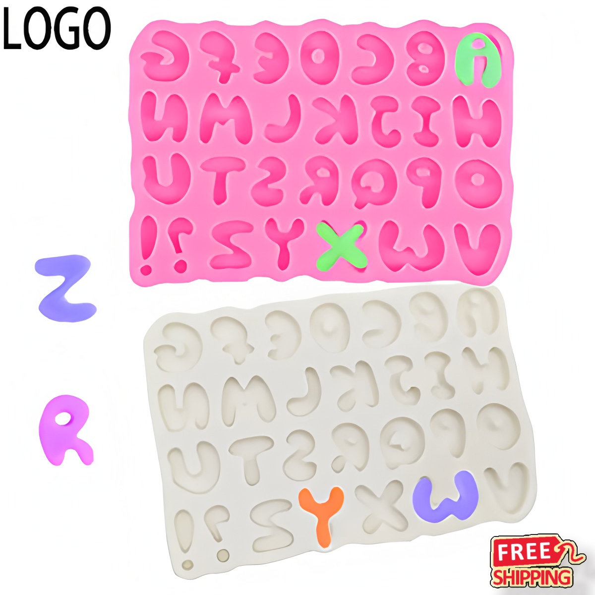 26 Cavity Silicone Letter Mold 2