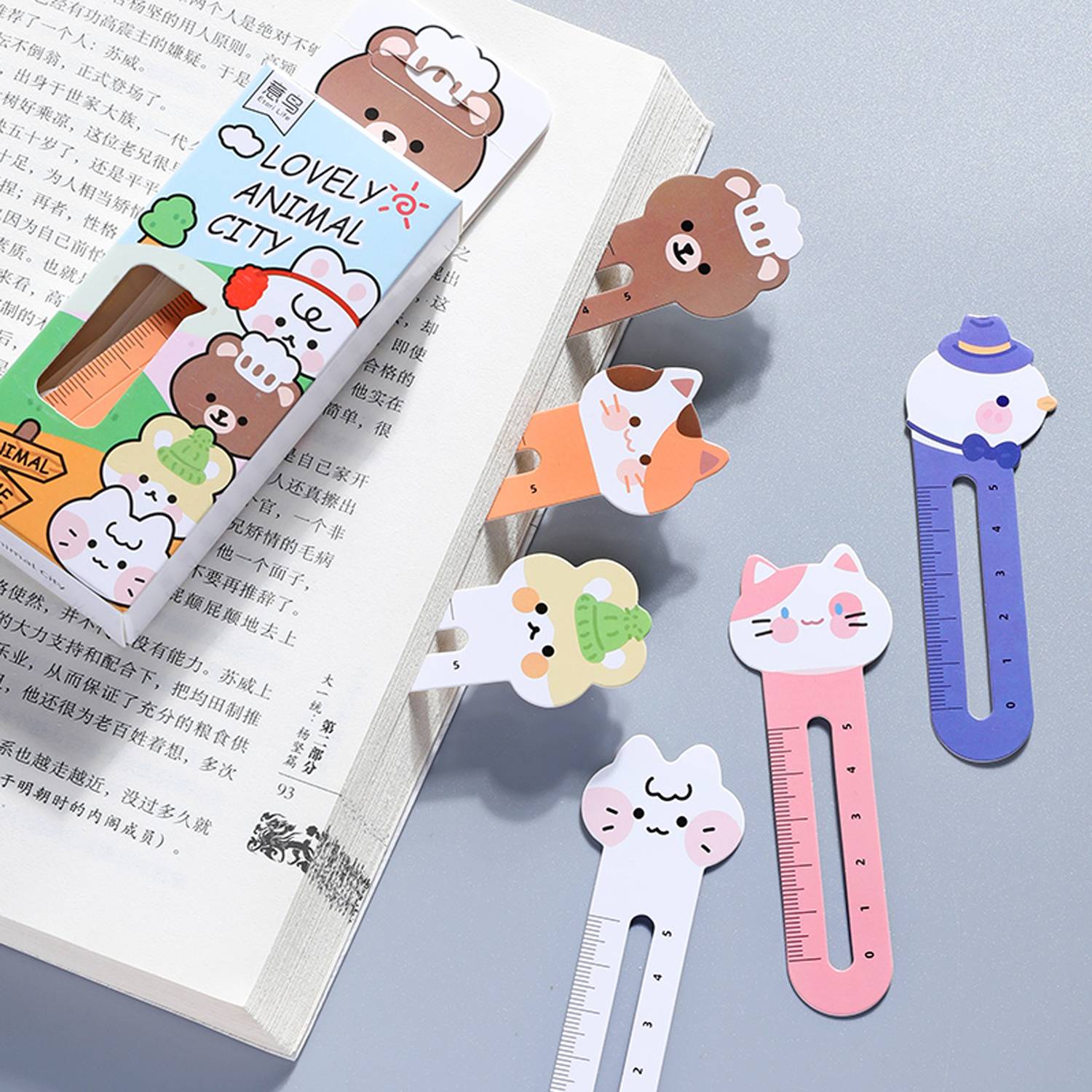 Cute Little Animal Children's Creative Cartoon Bookmark 5