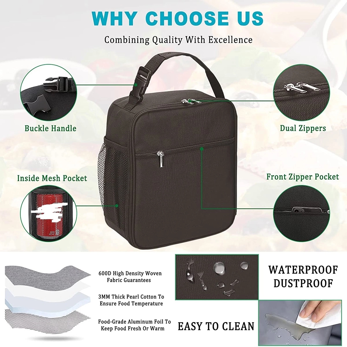 Lunch Tote Picnic Box Thermal Cooler Bag 4