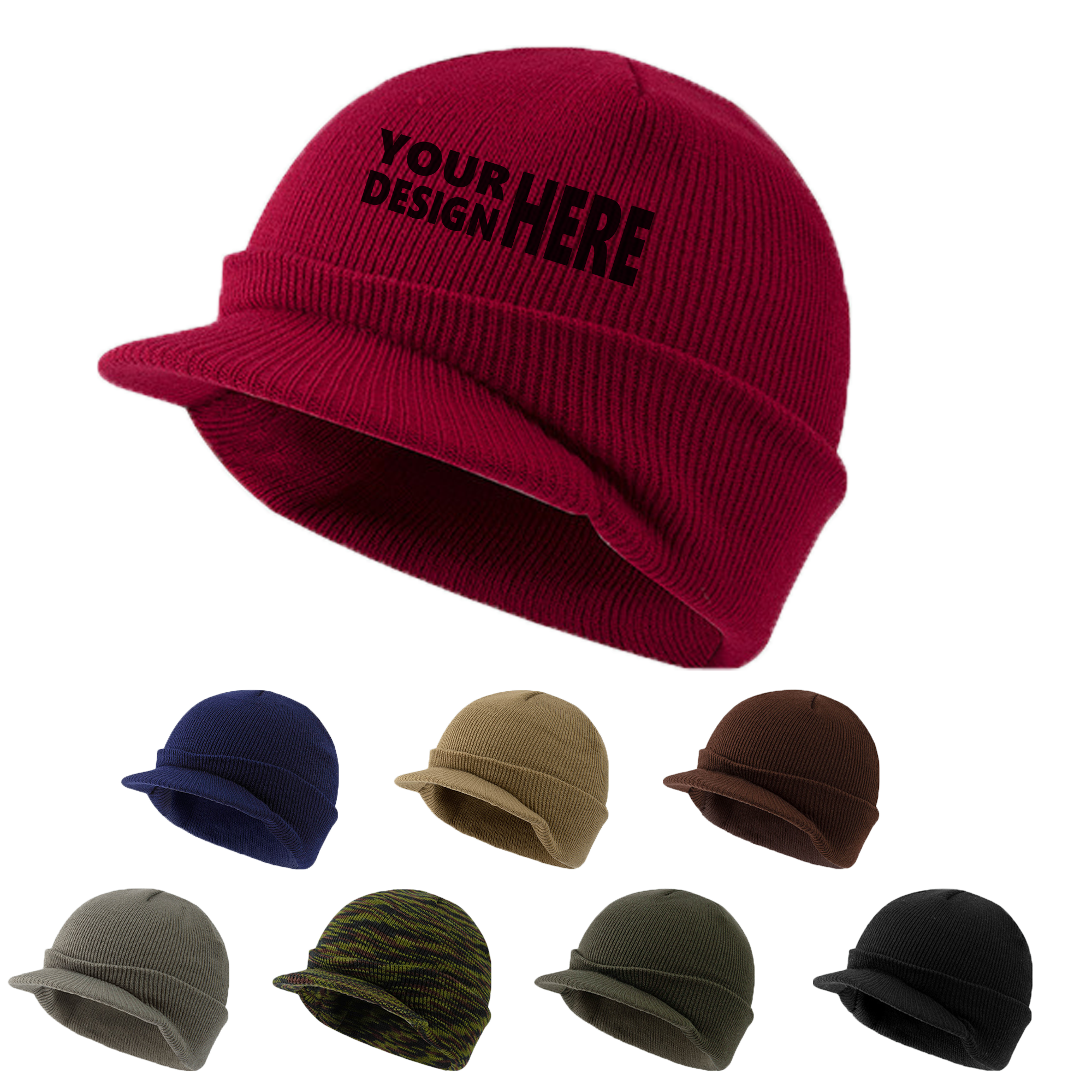 Acrylic Knit Baseball Cap 1