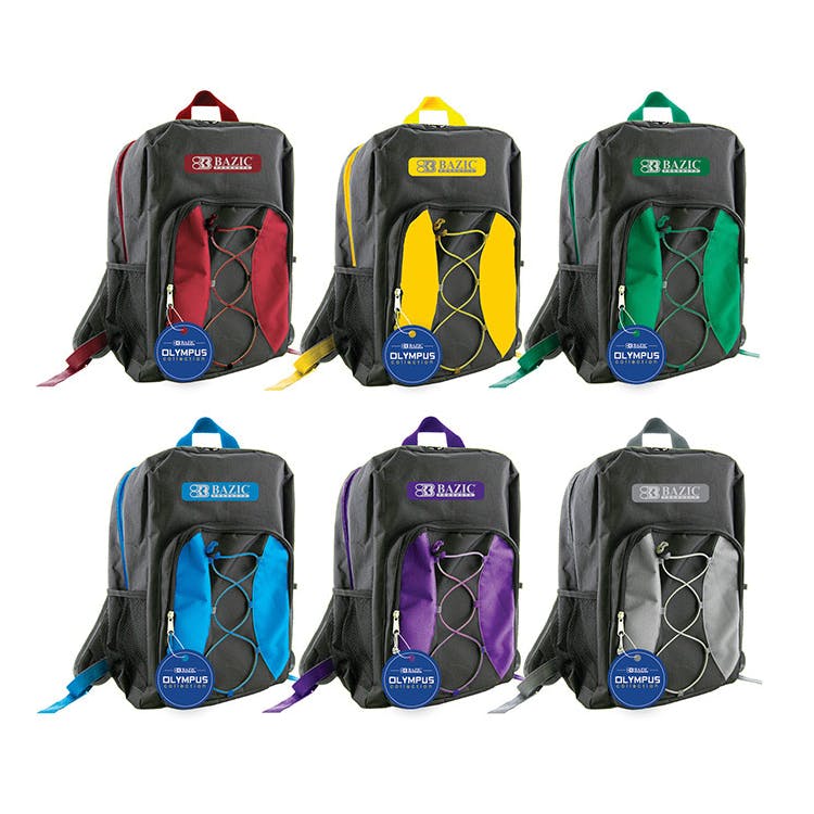 17" Classic Bungee Backpacks - Assorted Colors 1