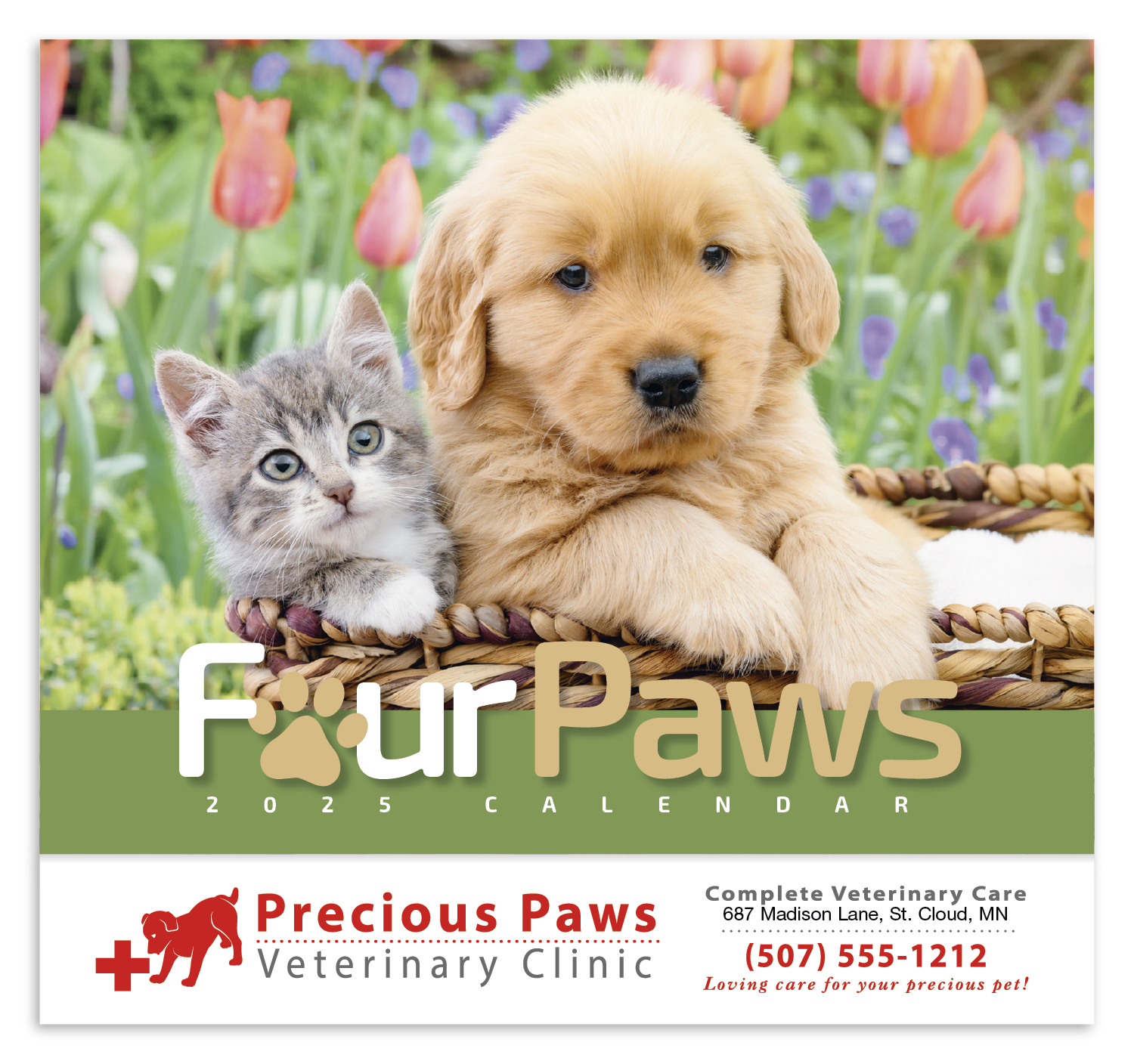 HotLine® Products Four Paws Appointment Calendar - Stapled 14