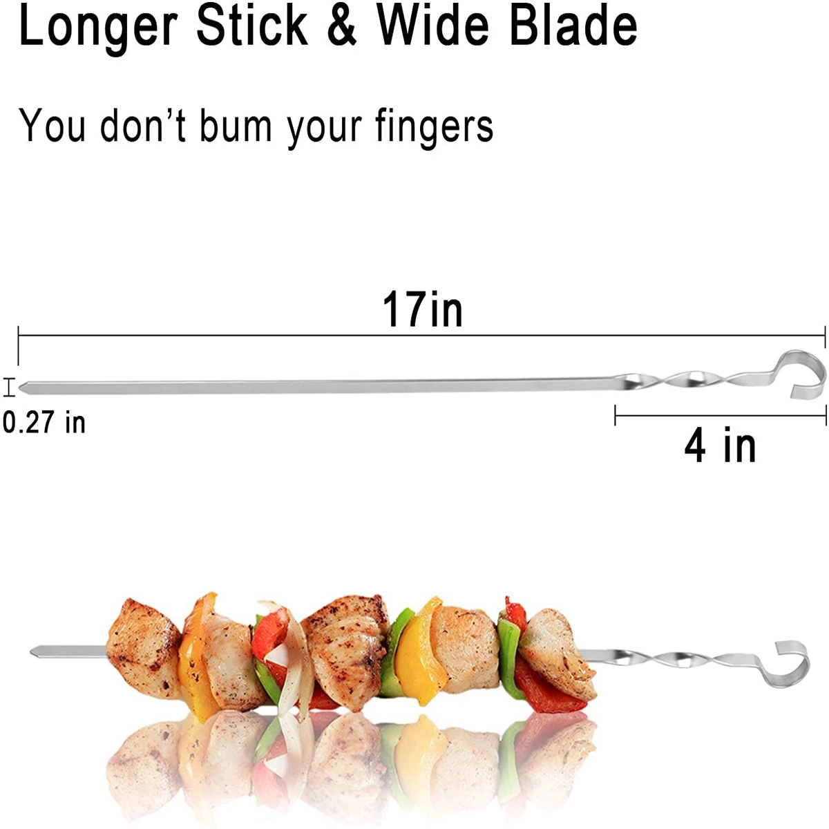 Reusable Grilling Skewers Set 4