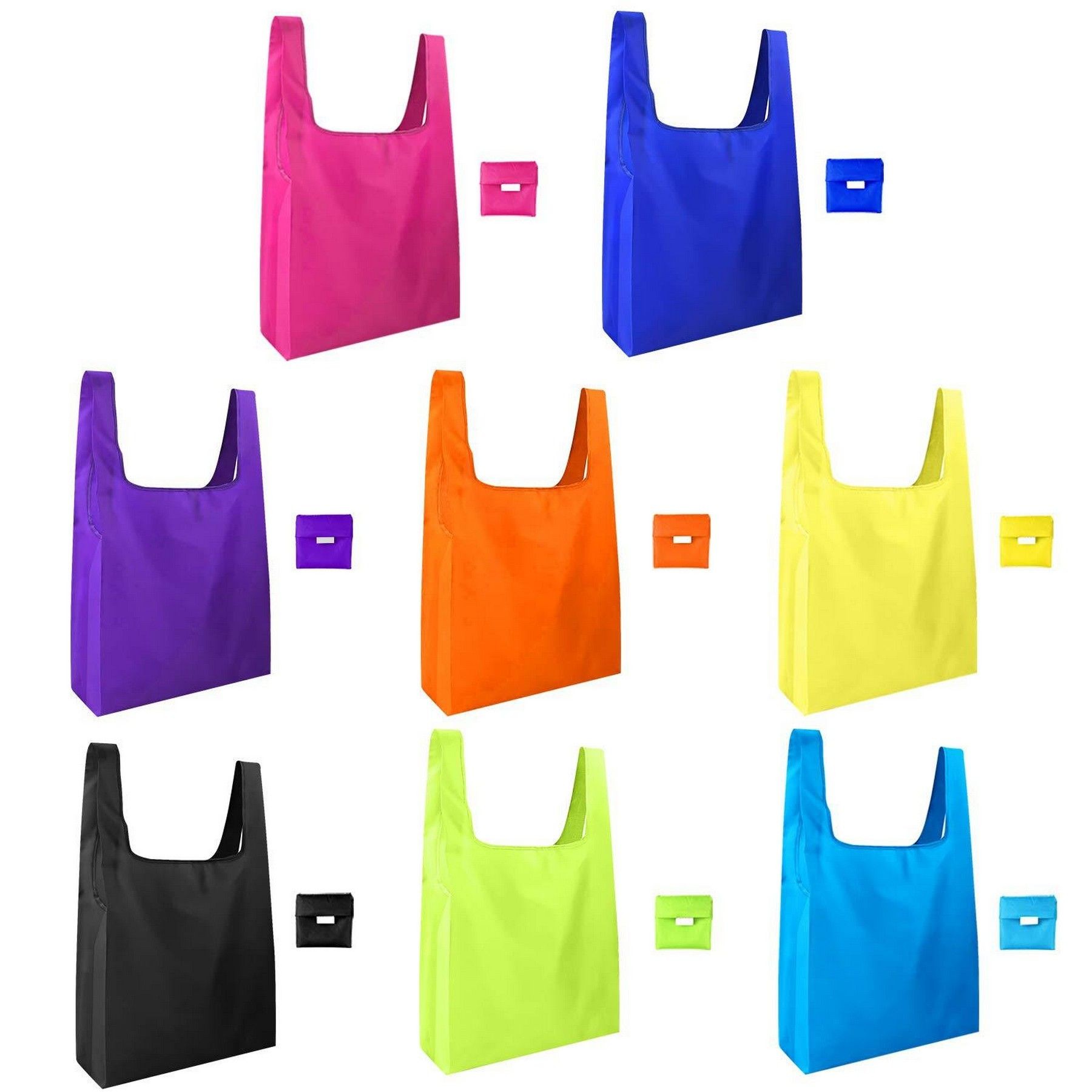 Reusable Grocery Bags Foldaway Tote Bag With Pouch 11