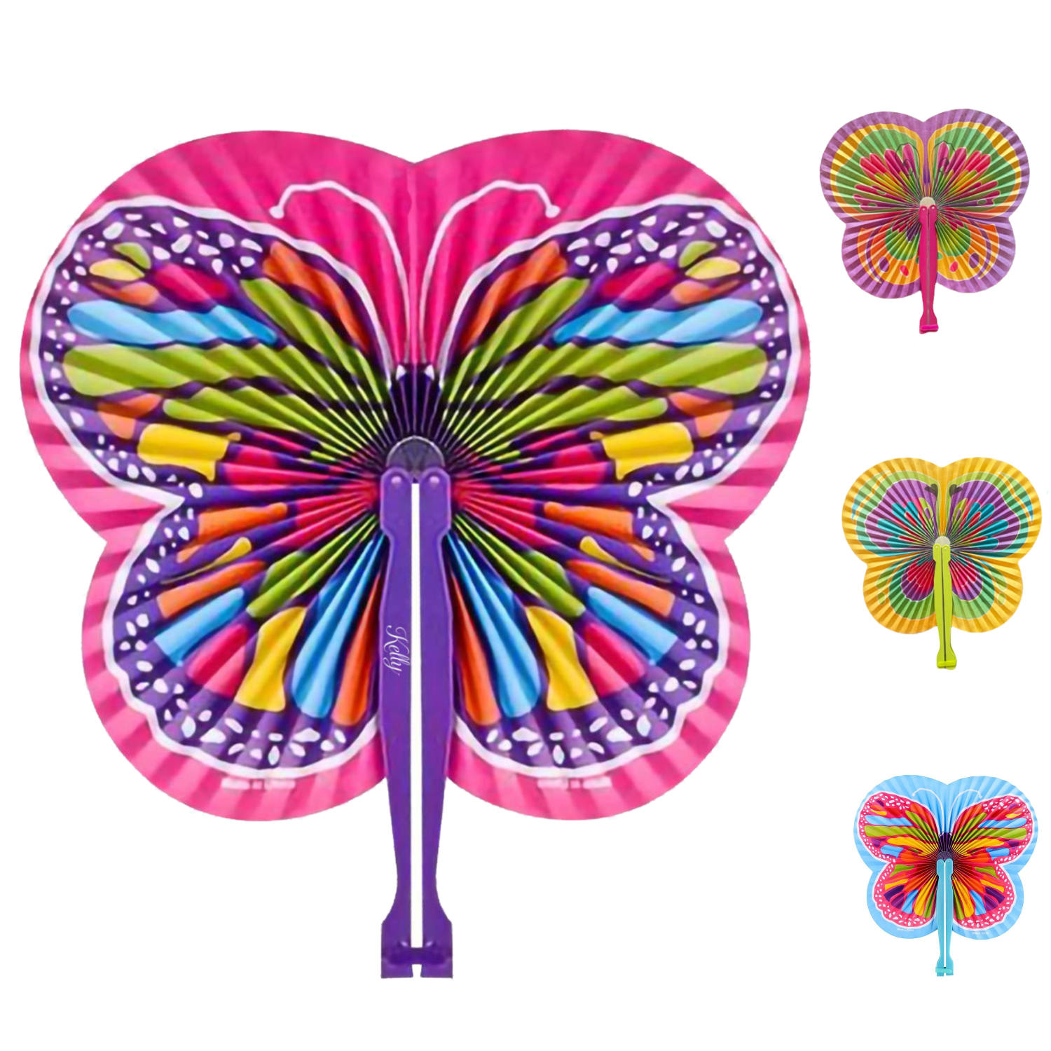 Handheld Butterfly Paper Folding Fan 1