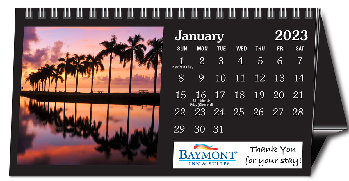 Custom Tent Desk Calendar - 5.5"x3" 1