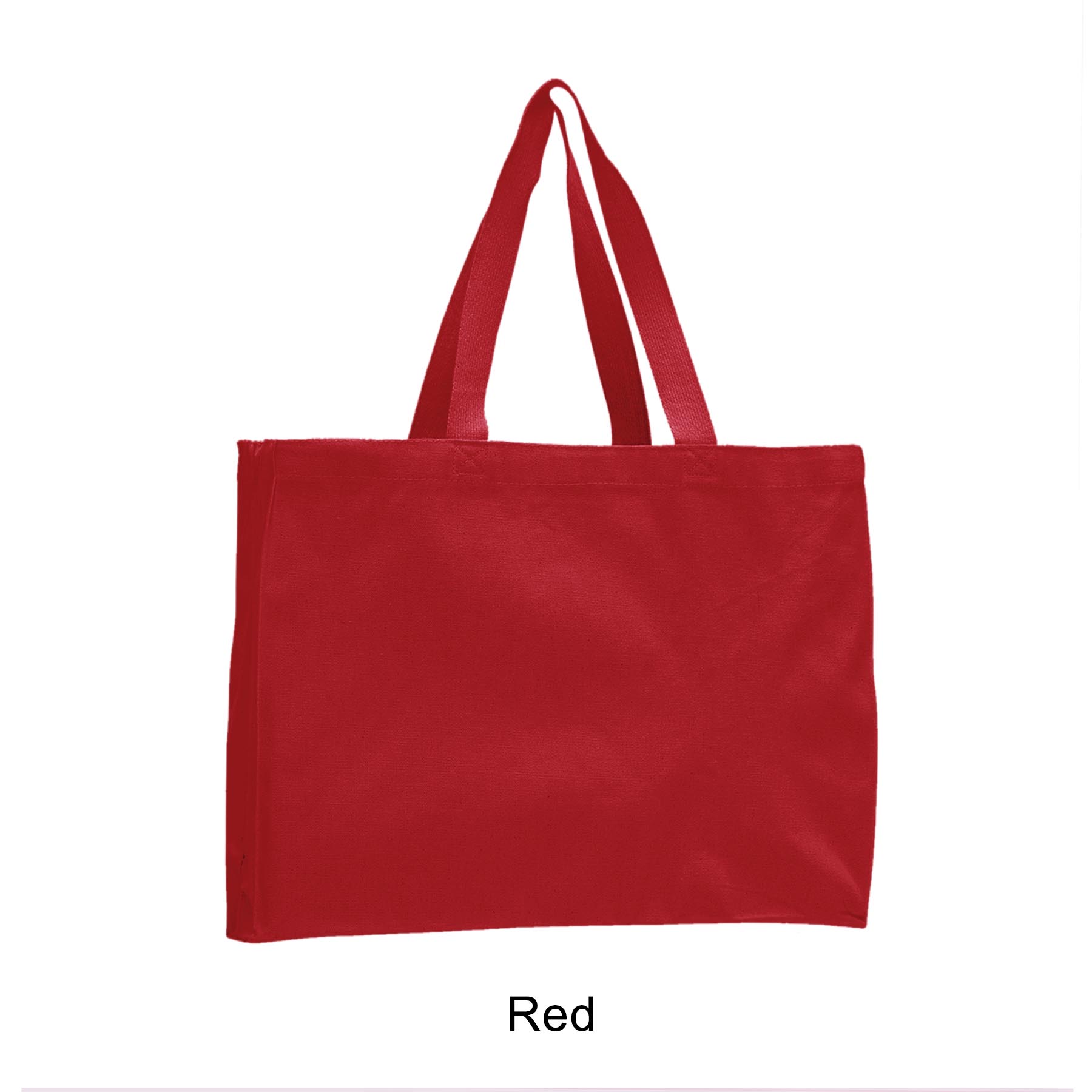 12 oz. Canvas Gusset Tote Bag /w web handles_R107BT 1