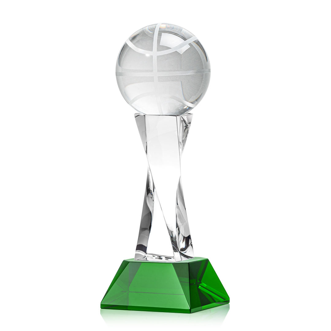 Basketball Award on Langport Base - Green 4