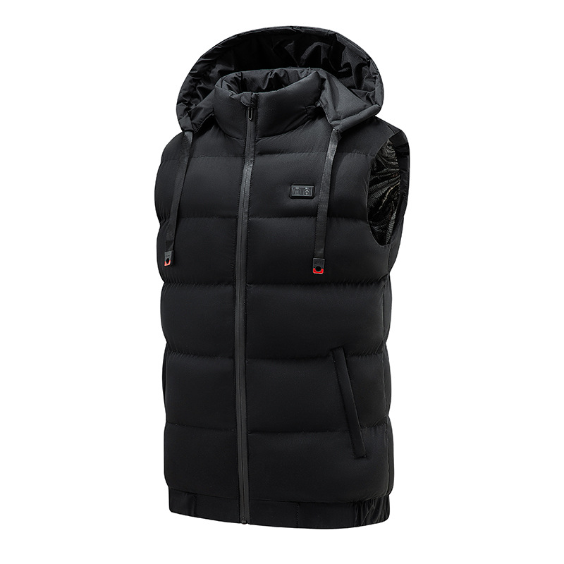 9 Areas Heated Vest Removable Hat w/Two Button Control 6