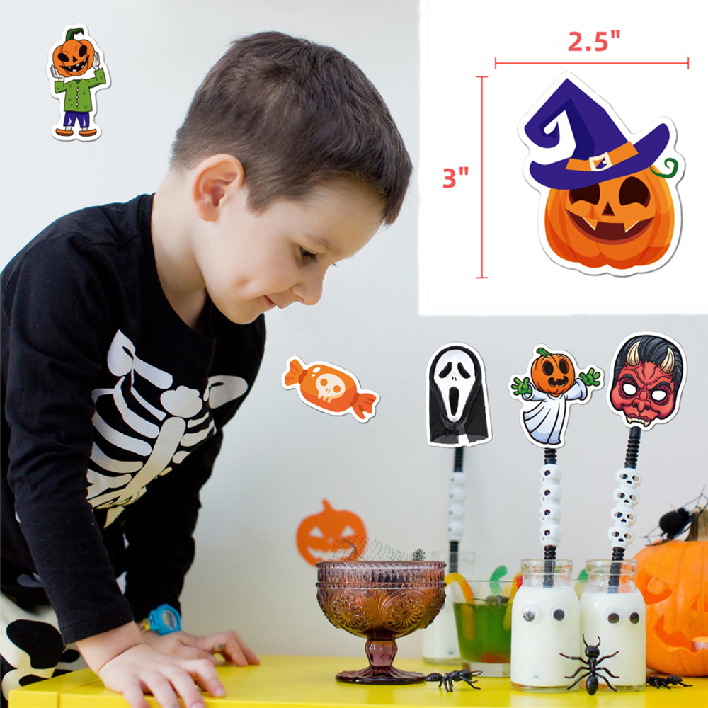100PCS Vinyl Waterproof Halloween Stickers In Stock 5