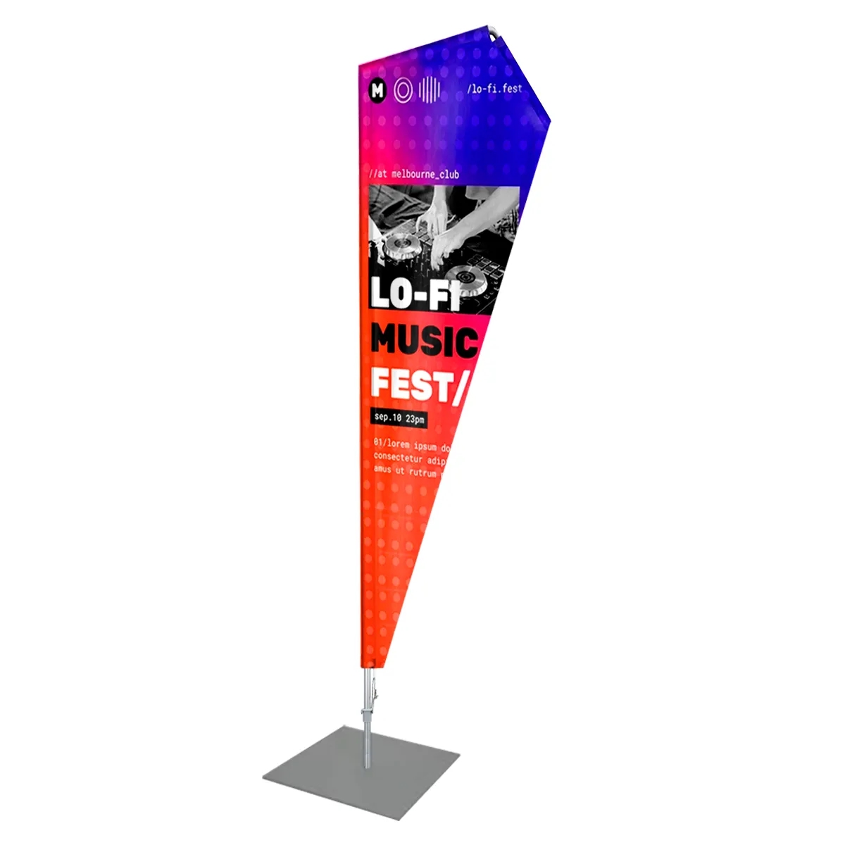 Razor Style Flip Flag 3.9' x 13.3' 1