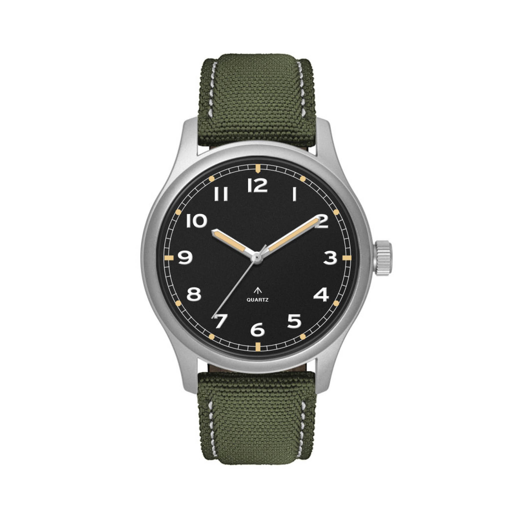 40MM, SILVER METAL CASE,  3-HAND MVT 4