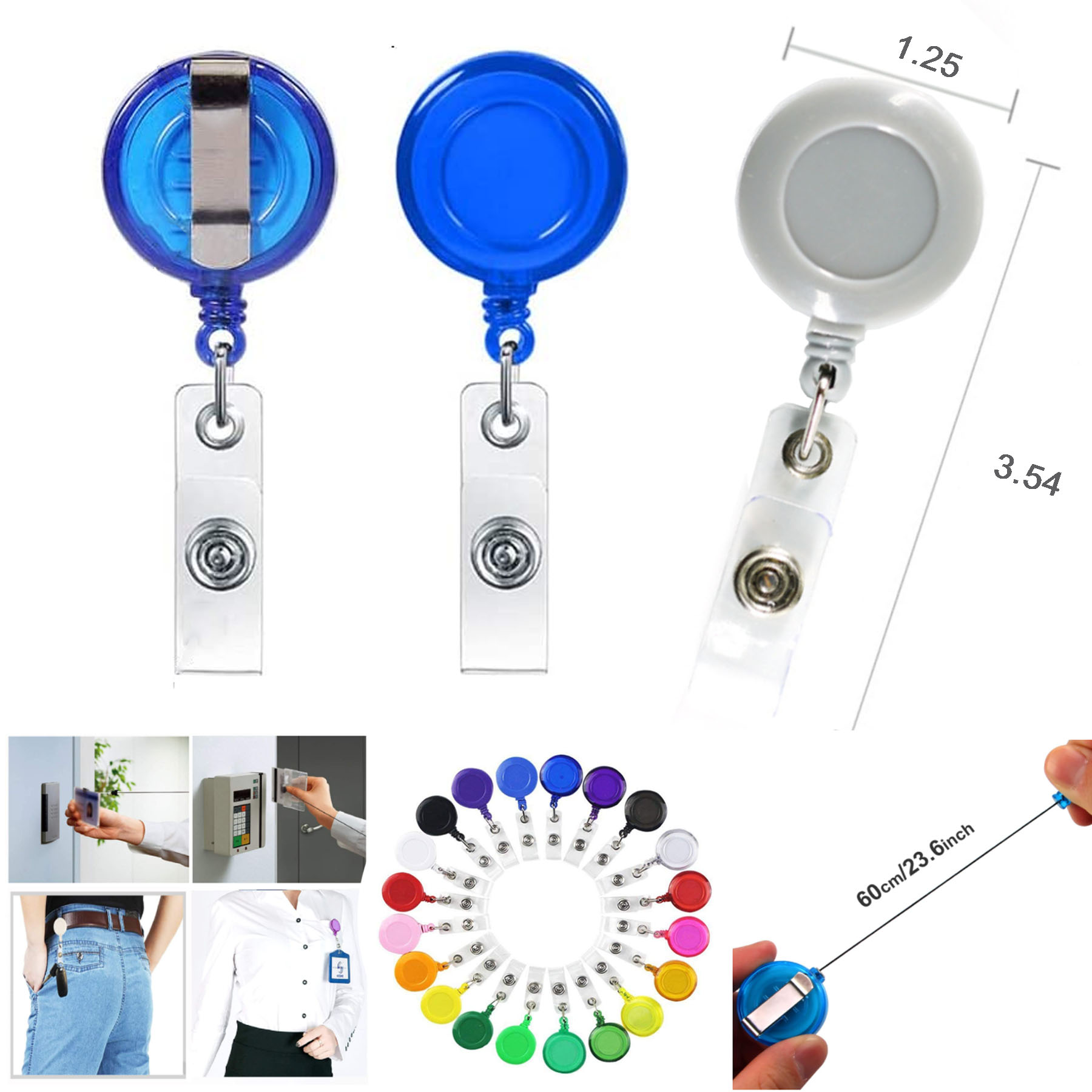 Retractable Badge Reel Clips Holder 1