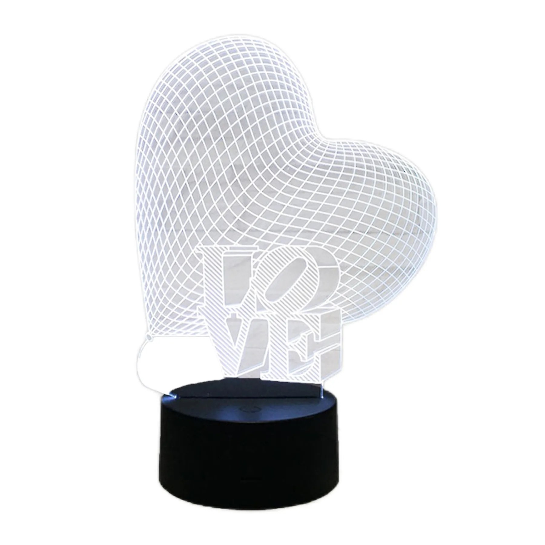 3D Heart Shaped Night Light Base 2