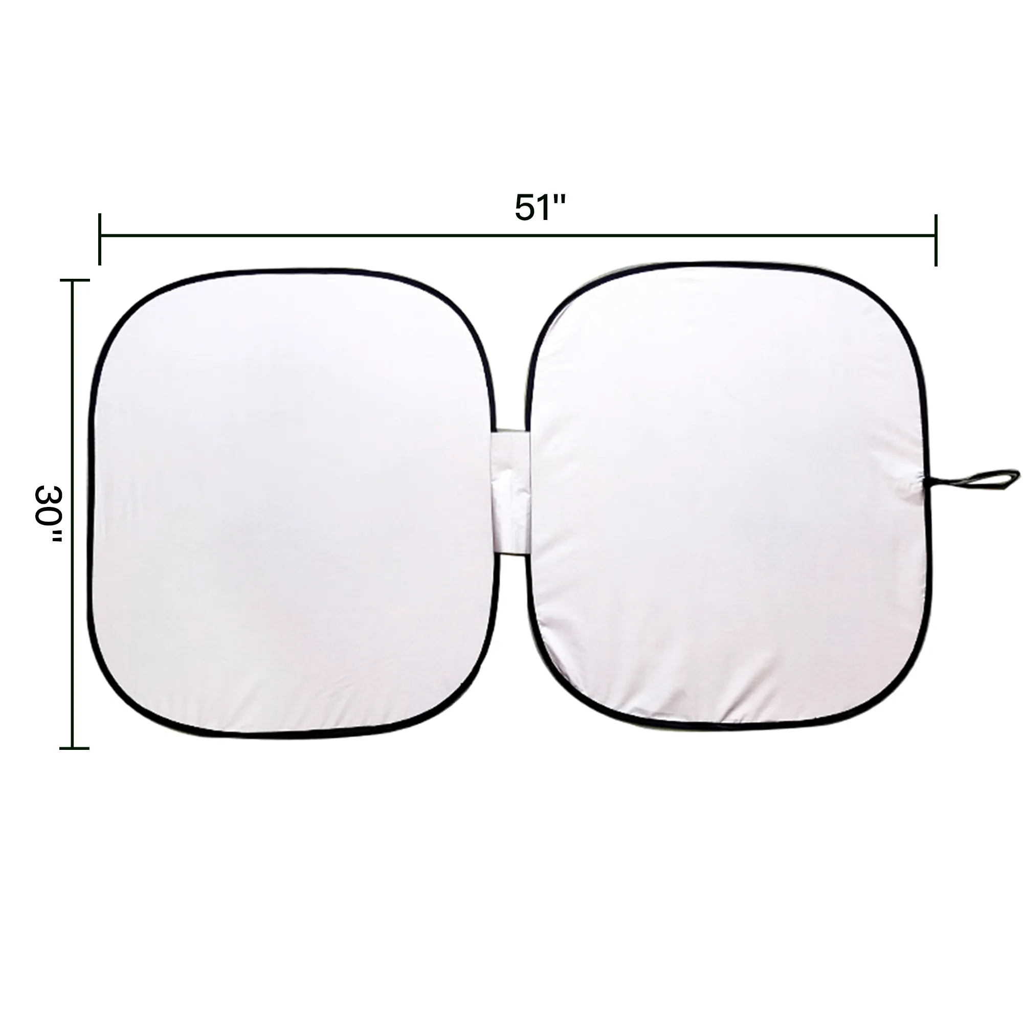 170T Polyester Car Windshield Sun Shade With Storage Pouch 2