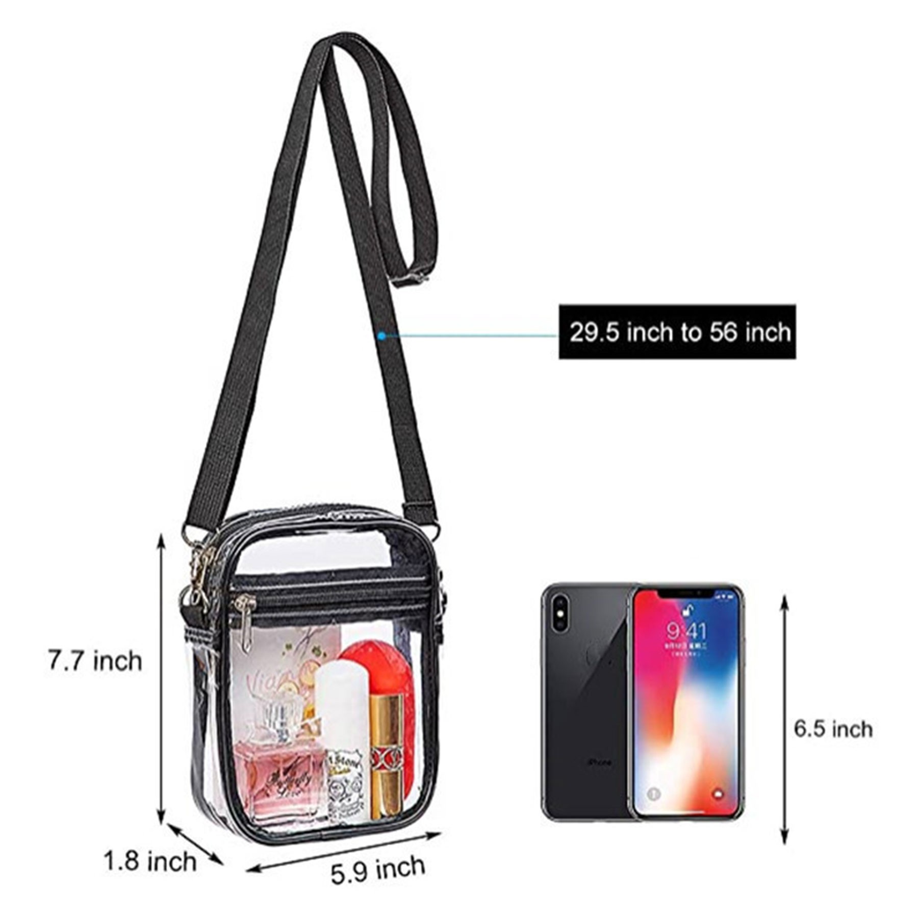 Pvc Clear Purse Clear Crossbody Bag With Front Pocket 2