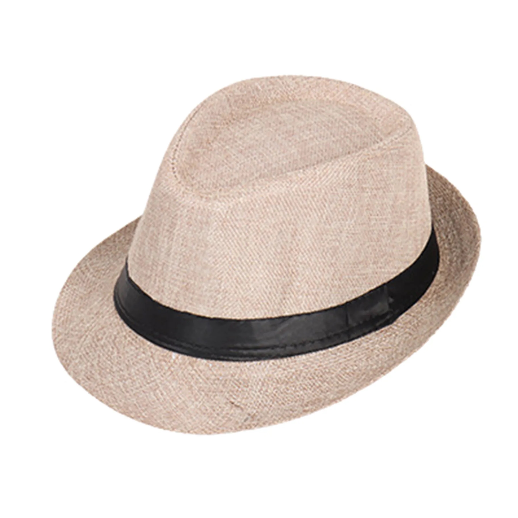 Solid Color Linen Rolled Brim Sun Hat 3