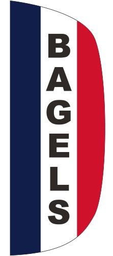 "BAGELS" 3' x 8' Message Flutter Flag 1
