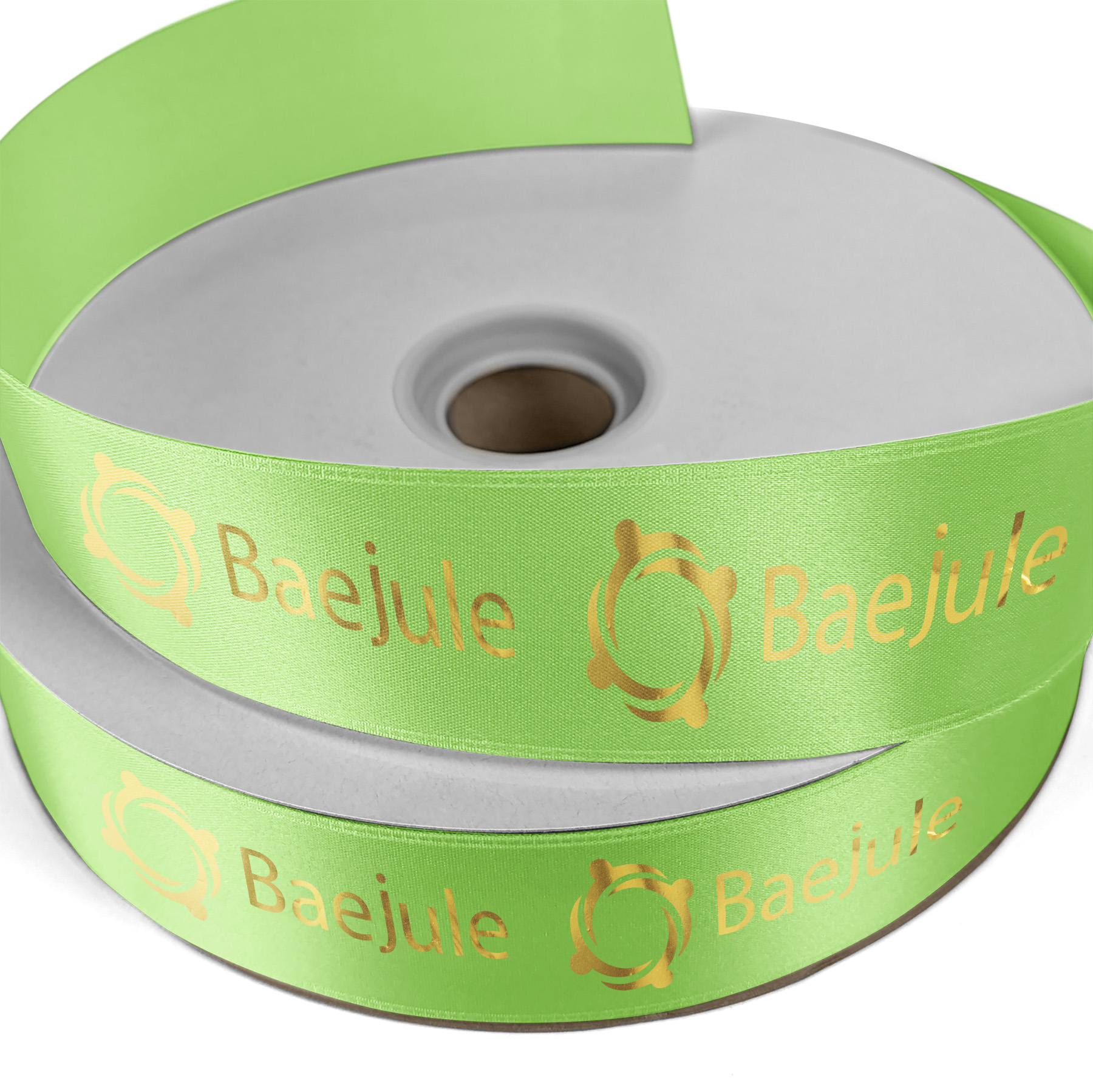 1 1/2" Badge Satin Ribbon - 100yd Roll - Foil Print 23