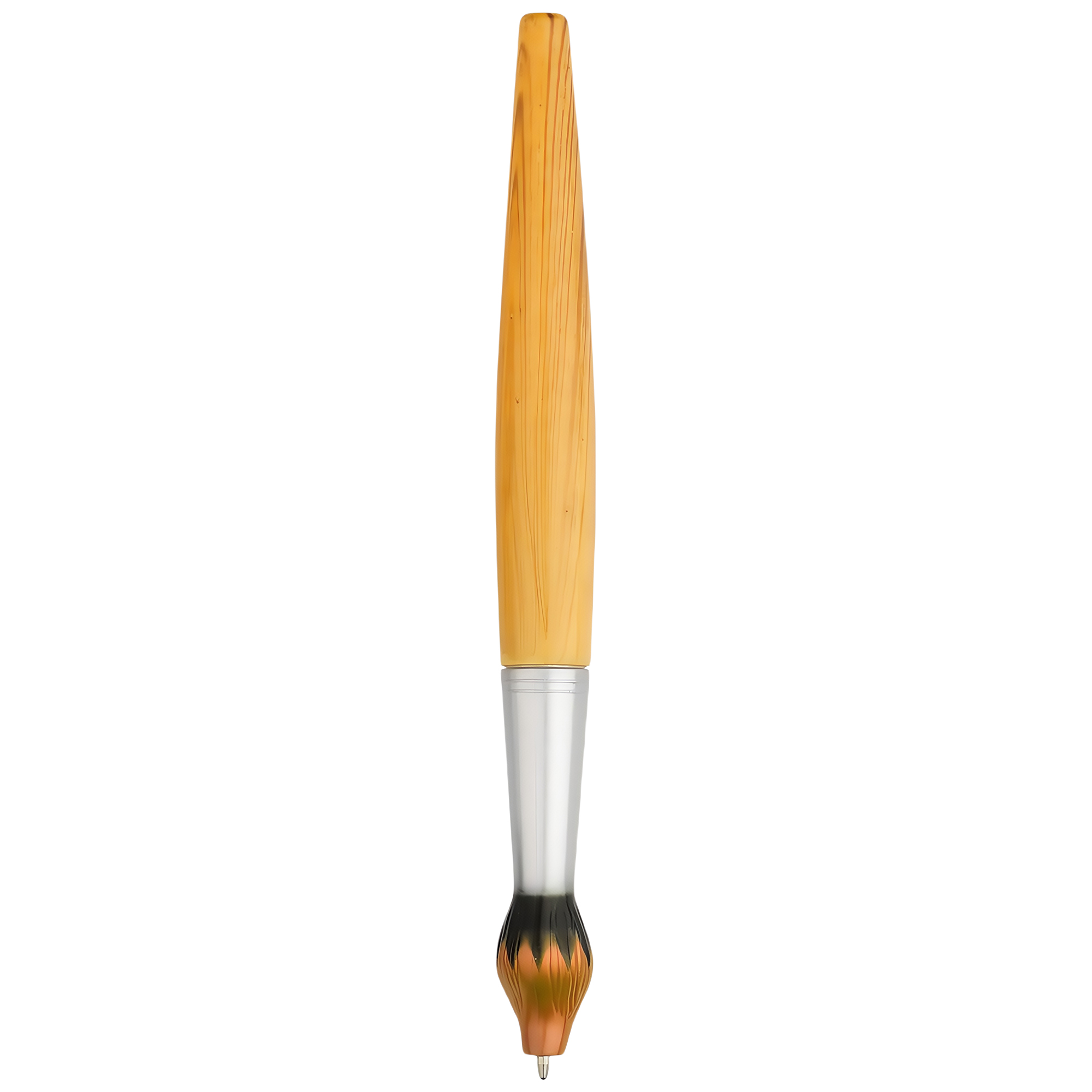 Creative Calligraphy Style Ballpoint Pen with Wood Grain Twist Design - Smooth Writing 6