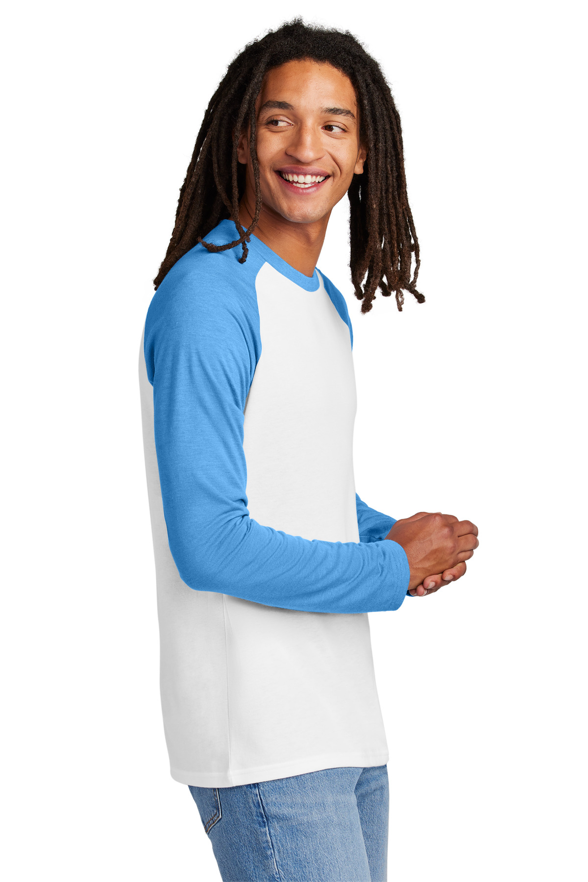 Allmade Unisex Tri-Blend Long Sleeve Colorblock Raglan AL6009 35