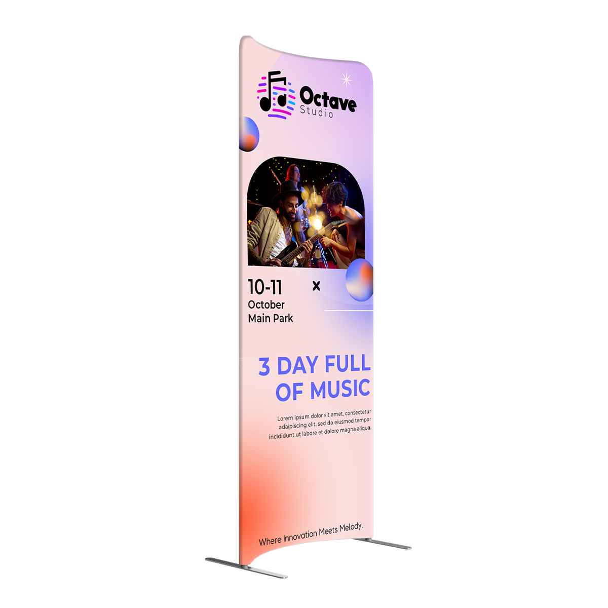 NEW MagLock Curved Fabric Display - 3'x6.5' 2