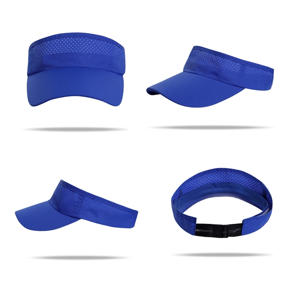 Stock Solid Color Quick Dry Poly Visor, Elastic Back 10
