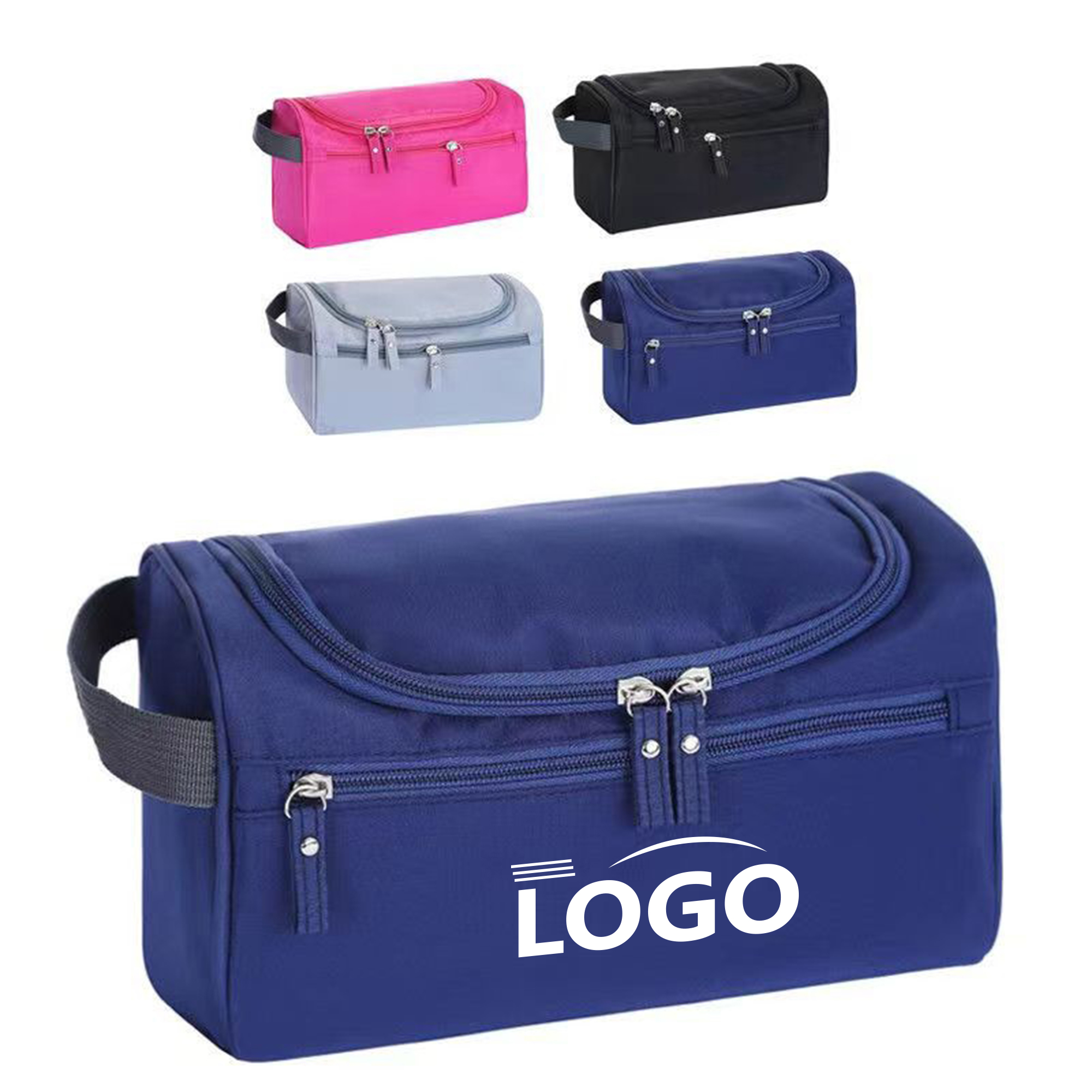 Portable Oxford Cloth Toiletry Bag with Hook for Travel 2