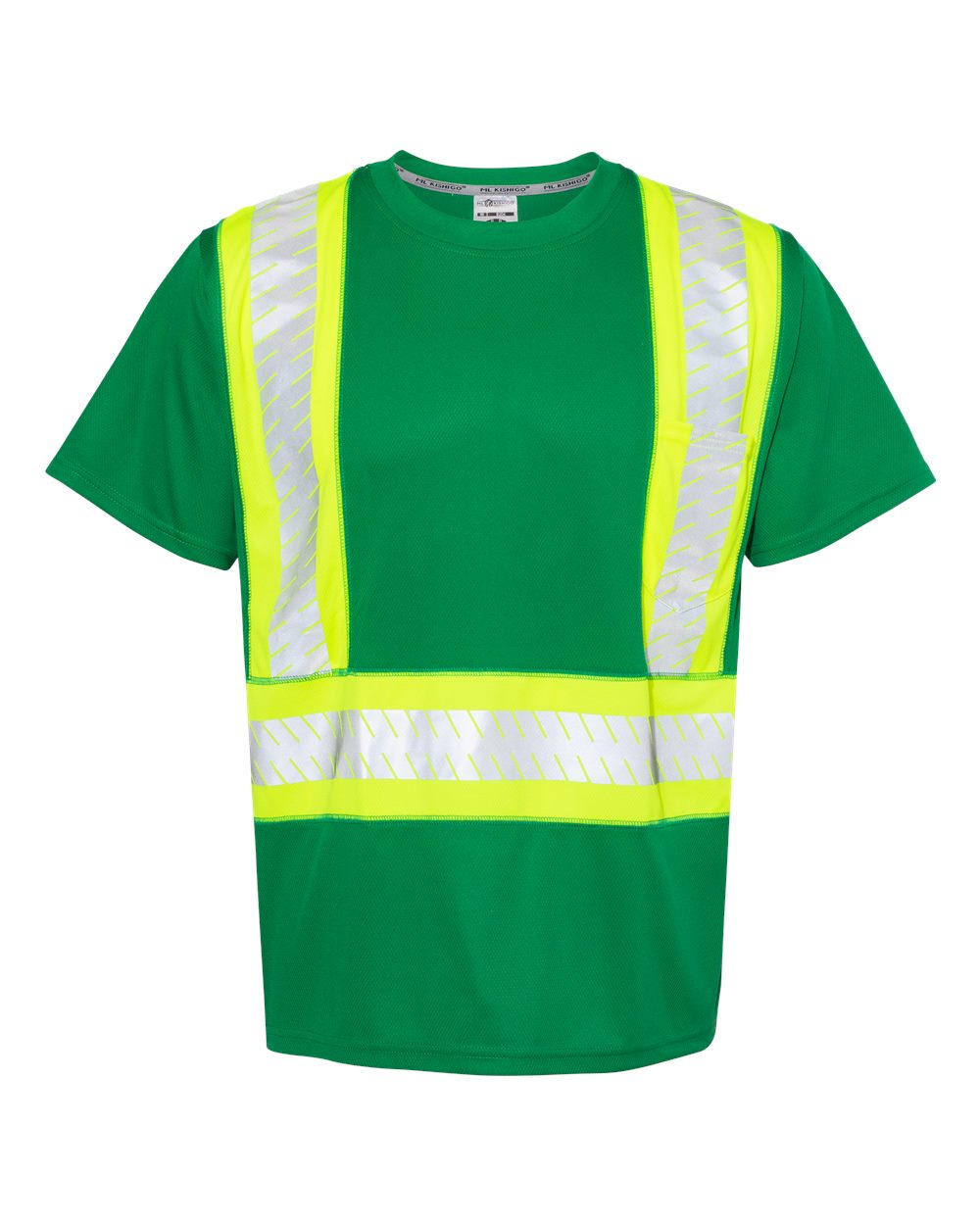 Unisex EV Series® Enhanced Visibility Contrast Pocket T-Shirt - B200-204 3