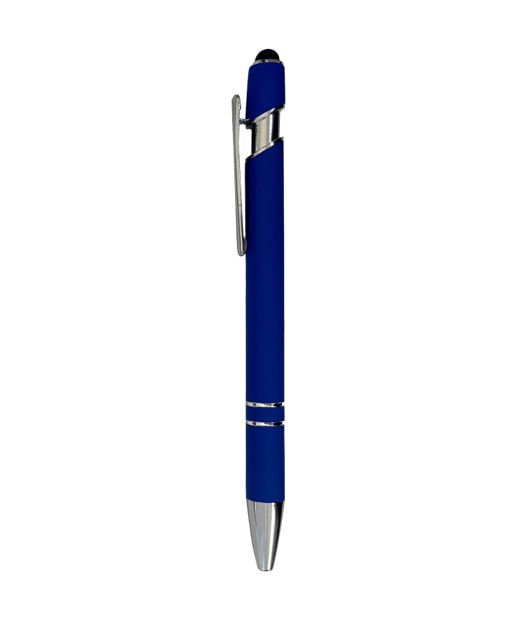 Union Printed - Soft Rubber Finish Click Metal Ballpoint Stylus Pen 3