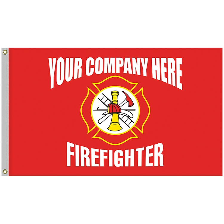 3' x 5' Firefighter Single Reverse Knitted Polyester Flag 1