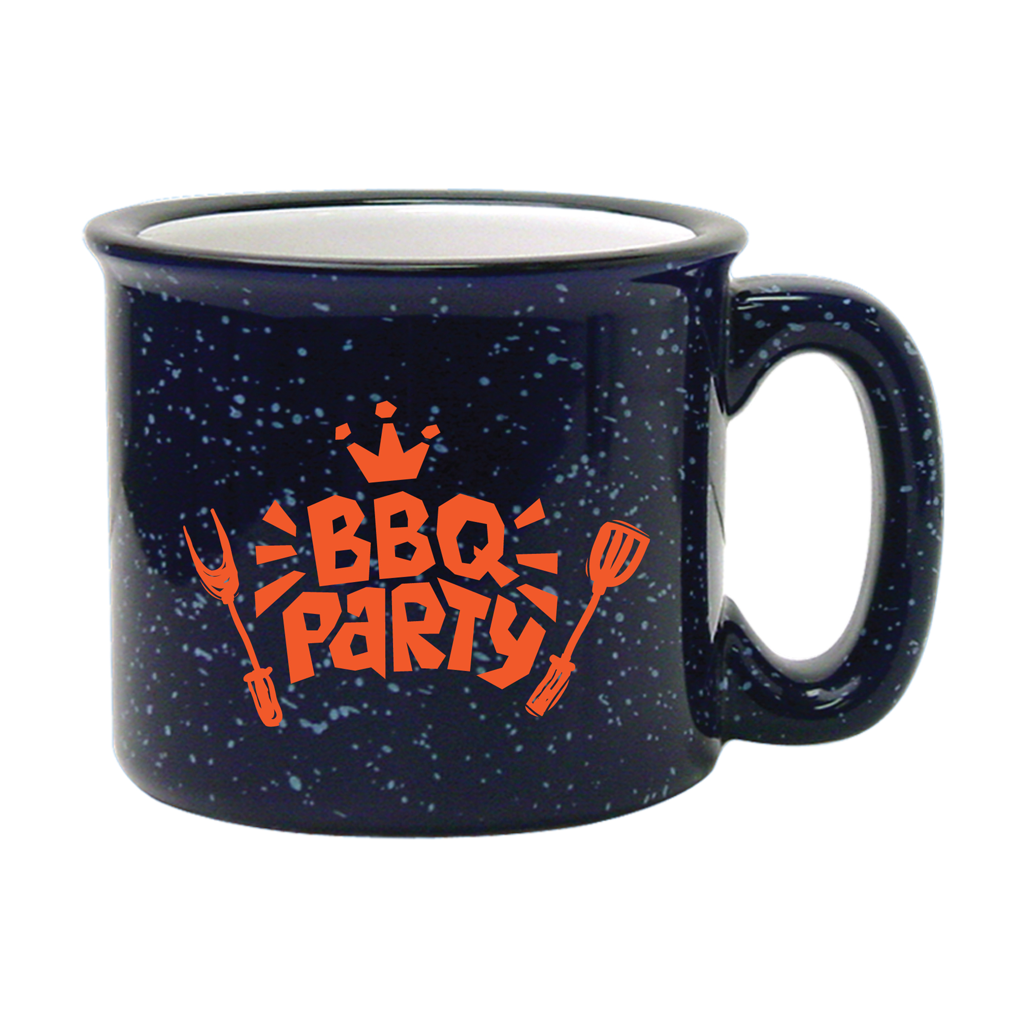 15 oz Cobalt Blue Out White In Campfire Mug