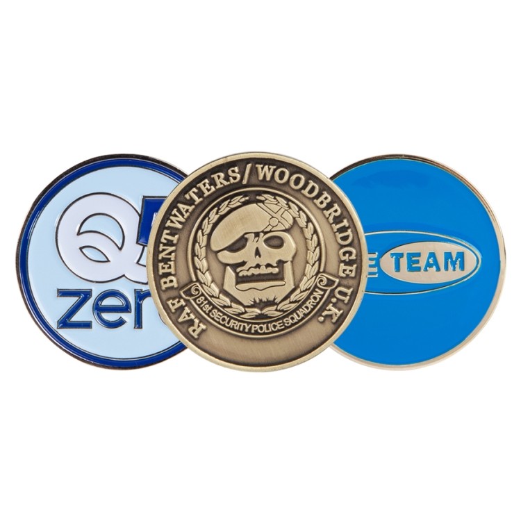 1.75" Brass Challenge Coin (No Color Fill) 1