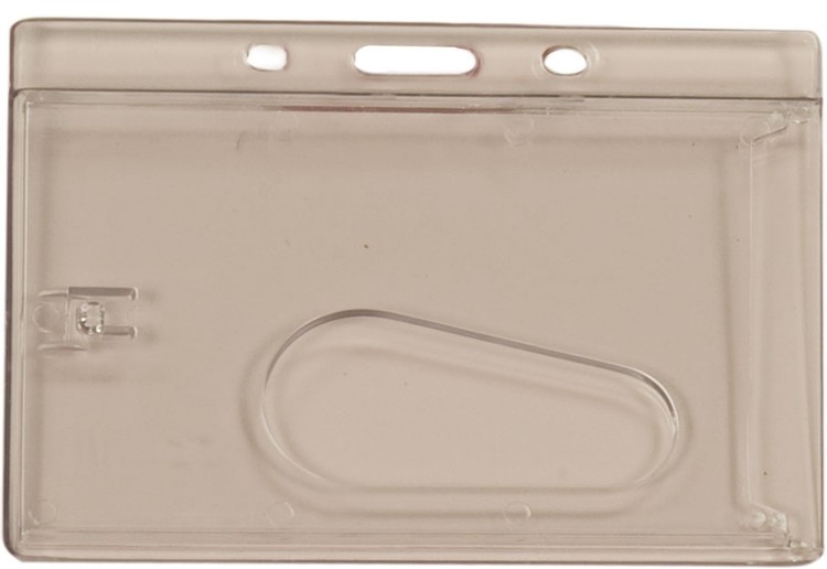 ID Card Holder with Finger Slot Slide 1