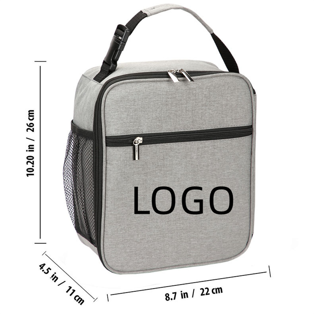 Large Capacity Oxford Cloth Insulated Tote Bag, custom lunch bag with logo imprint 4