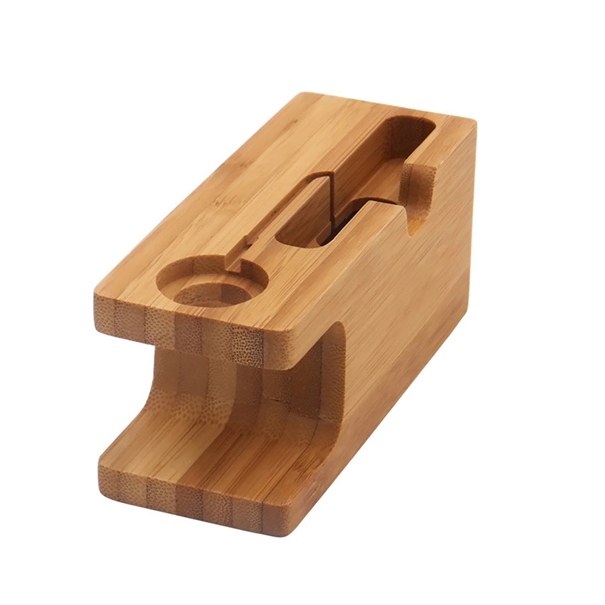 Bamboo Charging Station Wood Charge Dock 4