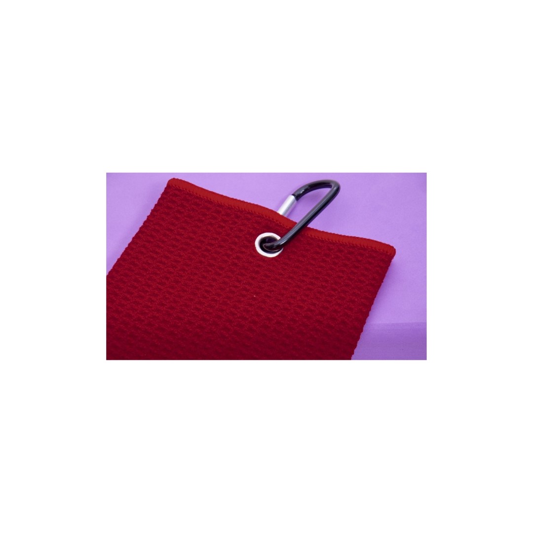 Premium Microfiber Fabric Golf Towel With Carabiner Clip 1