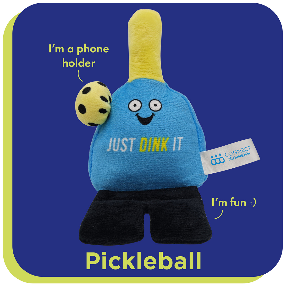 Phone Pals™ Weighted Plush Phone Holder - Pickleball Player 7